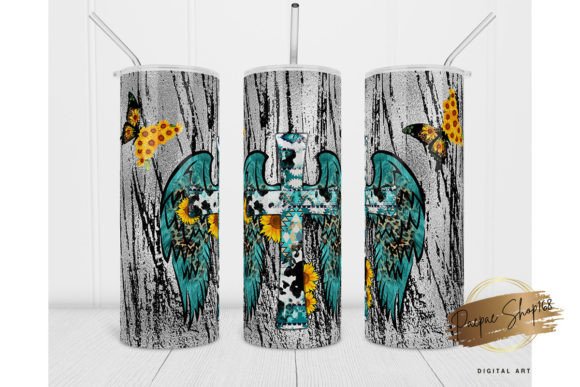 20oz Jesus Butterfly Sunflower Tumbler1 Print Templates