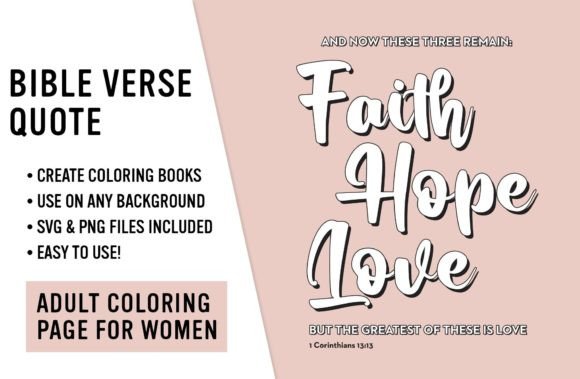 And Now These Three Remain: Faith, Hope, Love - Coloring Amp