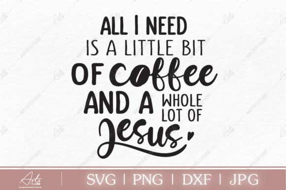 Christian Jesus Coffee SVG for Craft & Blog Design