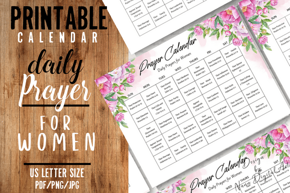 Daily Prayer Calendar for Women 7 – Brand-Ready Print Templates