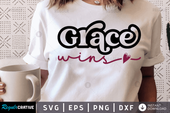 Grace Wins Christian SVG for Crafts Branding Asset Review