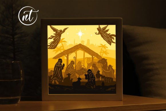 Nativity of Jesus Shadow Box Svg