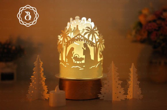 Paper Cut Nativity of Jesus Lanterns and Shapes